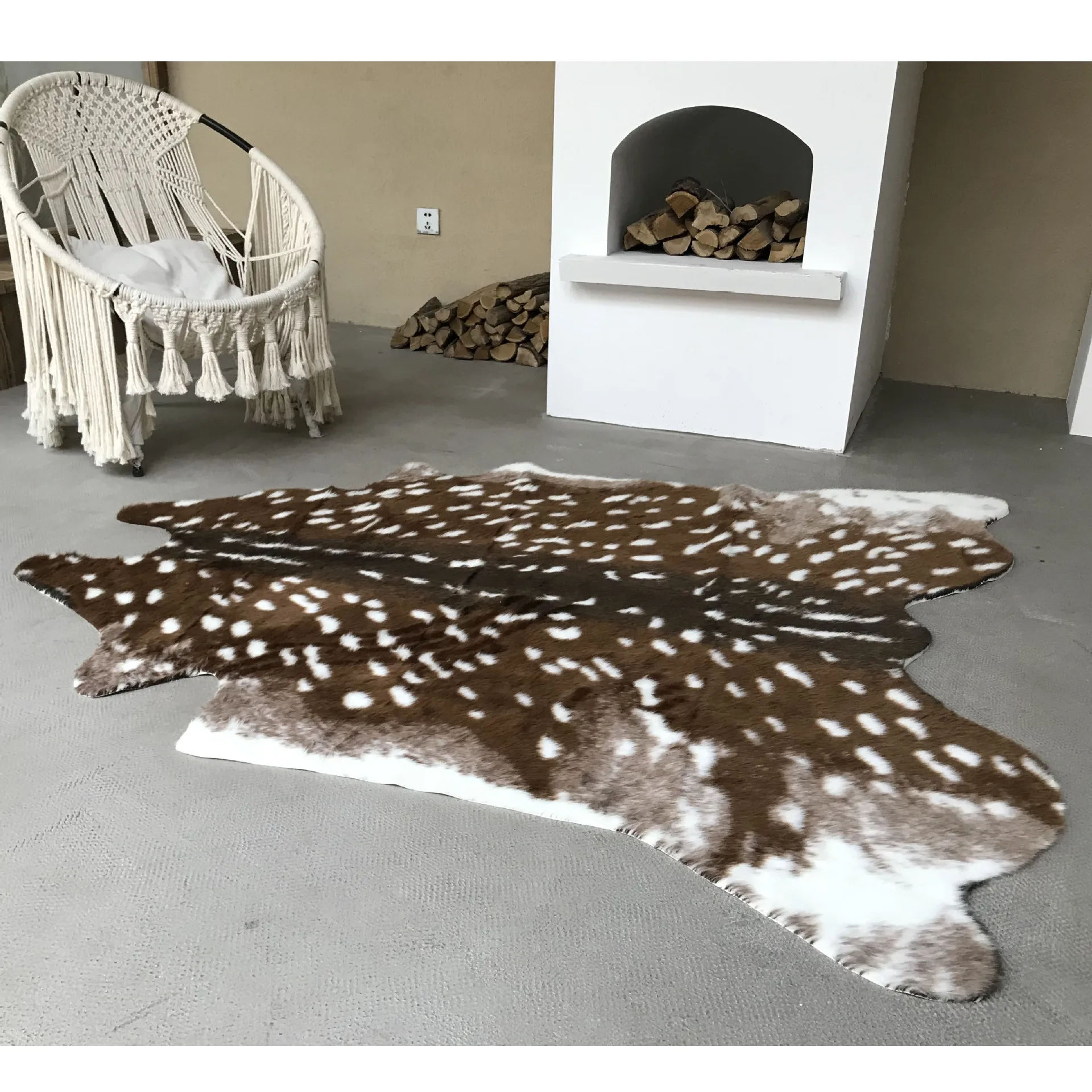 Fluffy Faux Faux Fur Cowhide S - Cowhide Rug Faux avaliação e preço