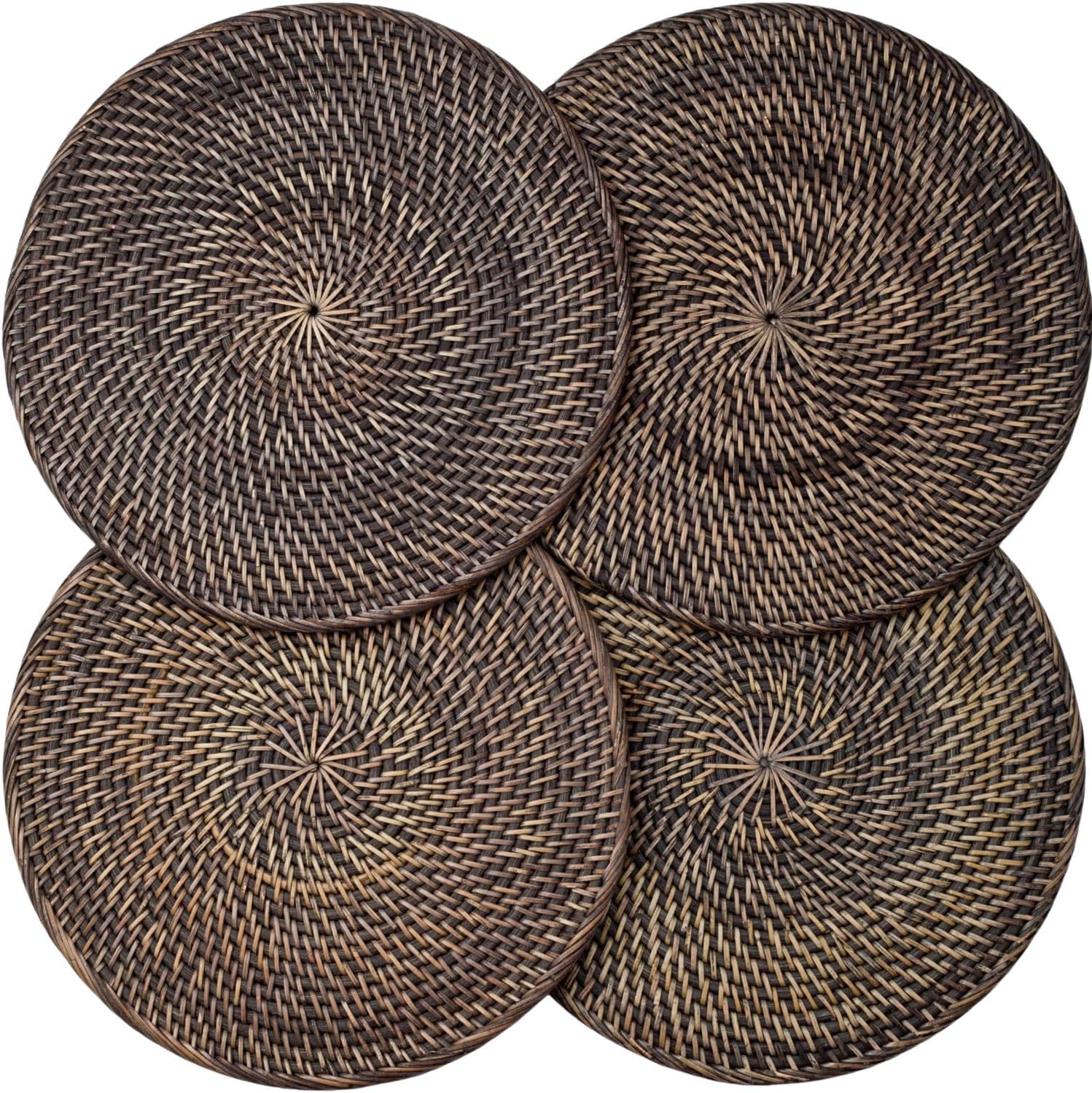 4-Pack 13-inch Rattan Placemat - Home Decor Rattan avaliação e preço