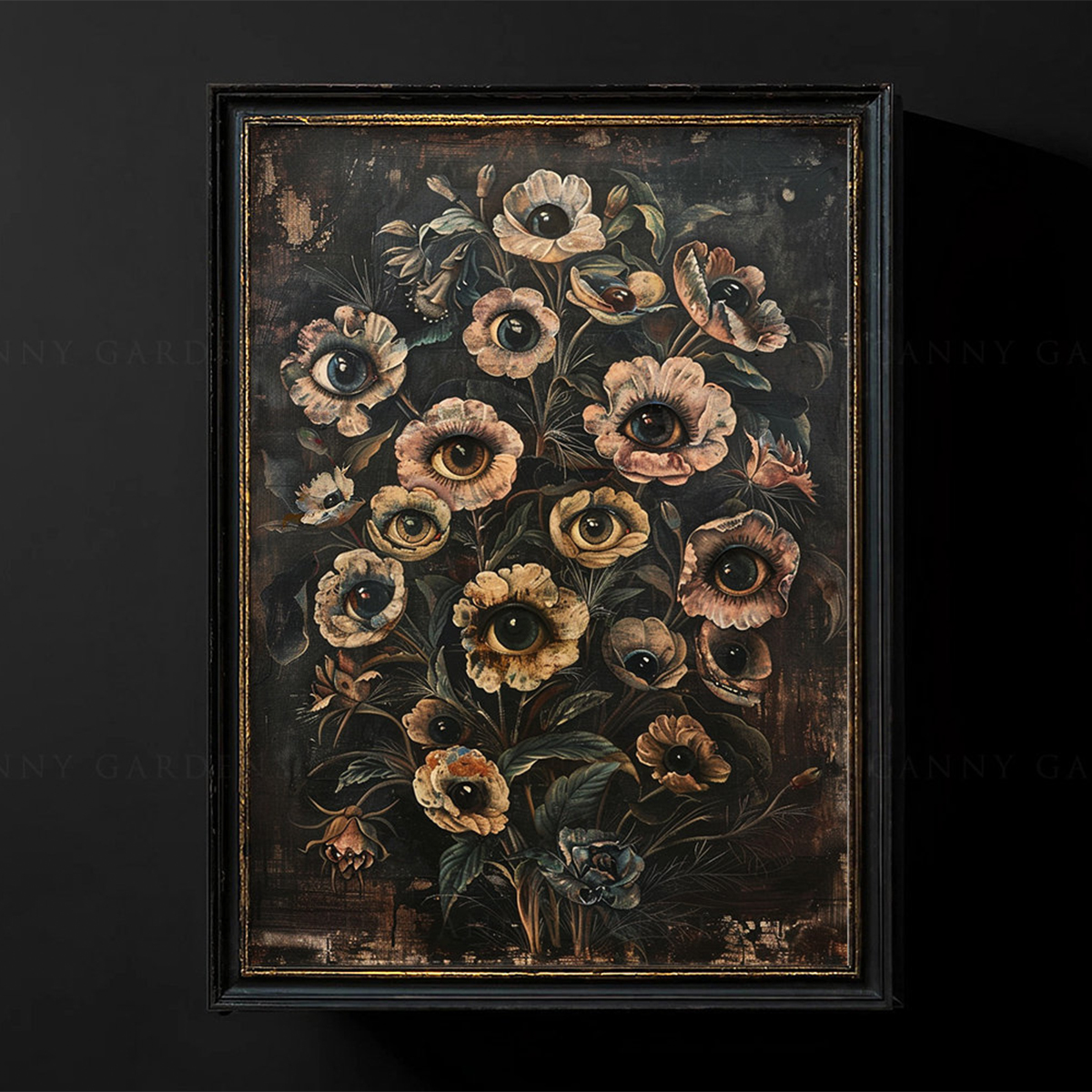 Victorian Gothic Floral Evil E - Home Decor Gothic avaliação e preço