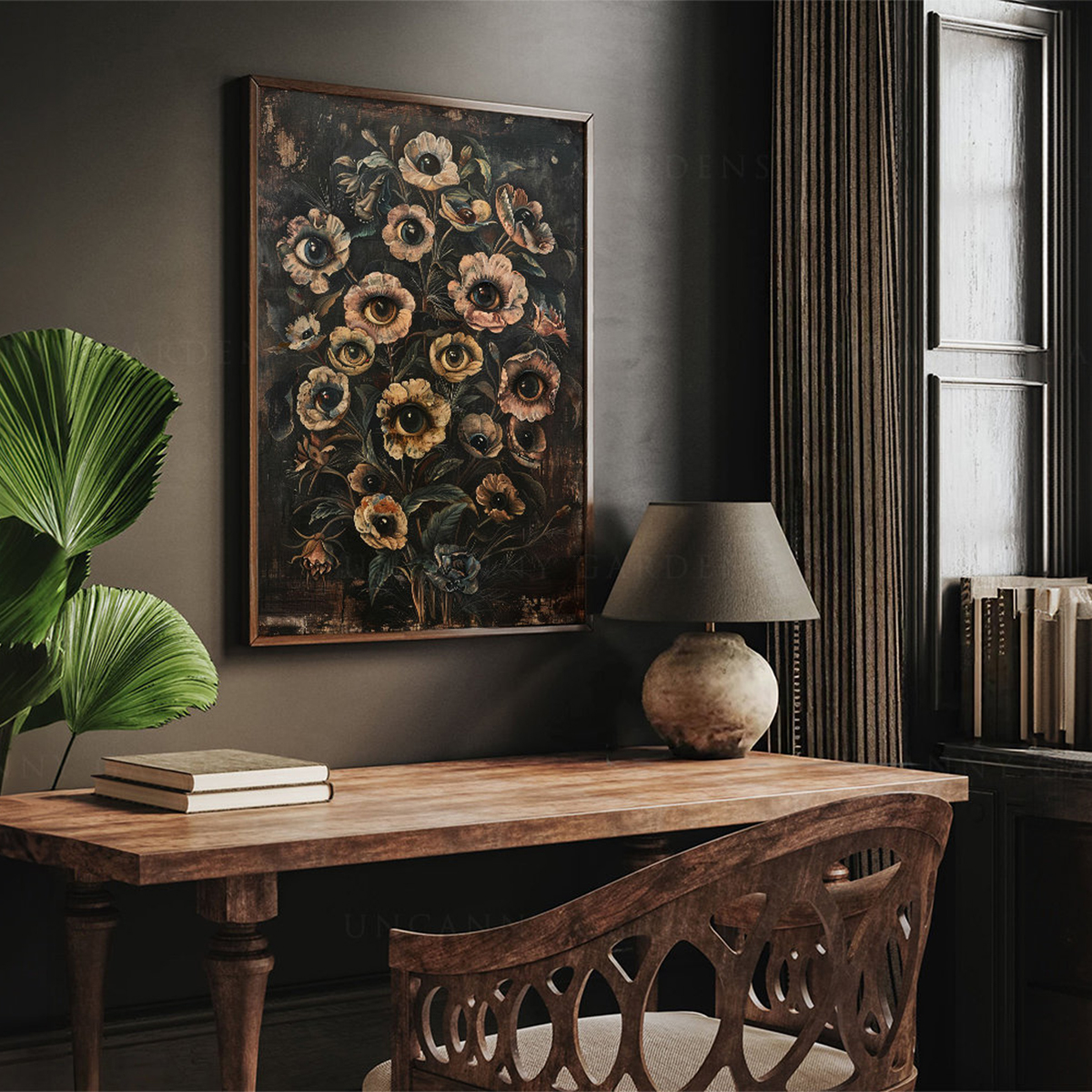 Victorian Gothic Floral Evil E - Home Decor Gothic avaliação e preço