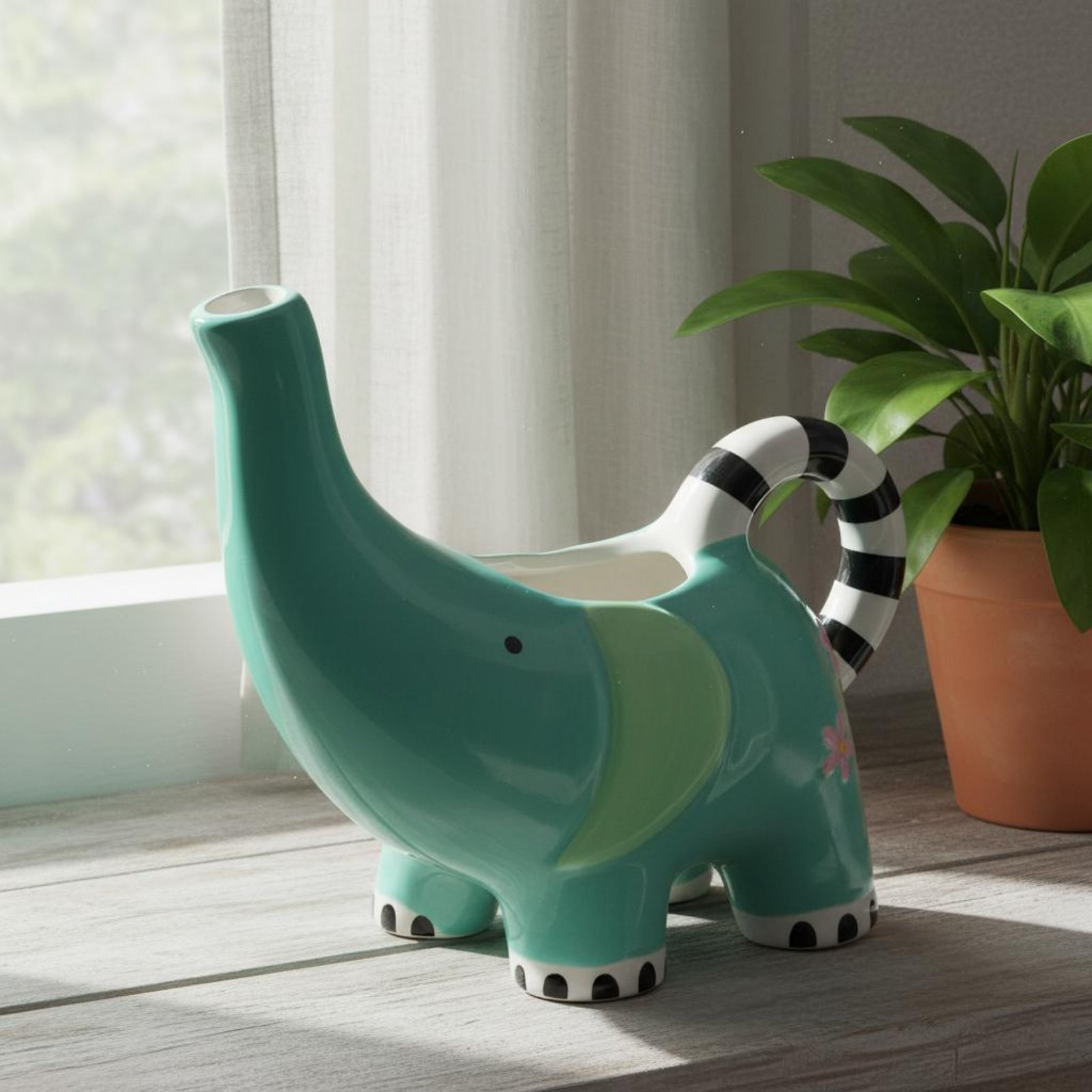 Elephant Watering Can Gift Ide - Home Decor Garden Ideas avaliação e preço