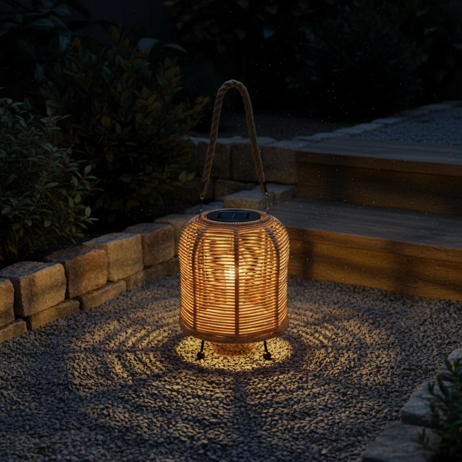 Handwoven Solar Lantern Warm L - Home Decor Rattan avaliação e preço