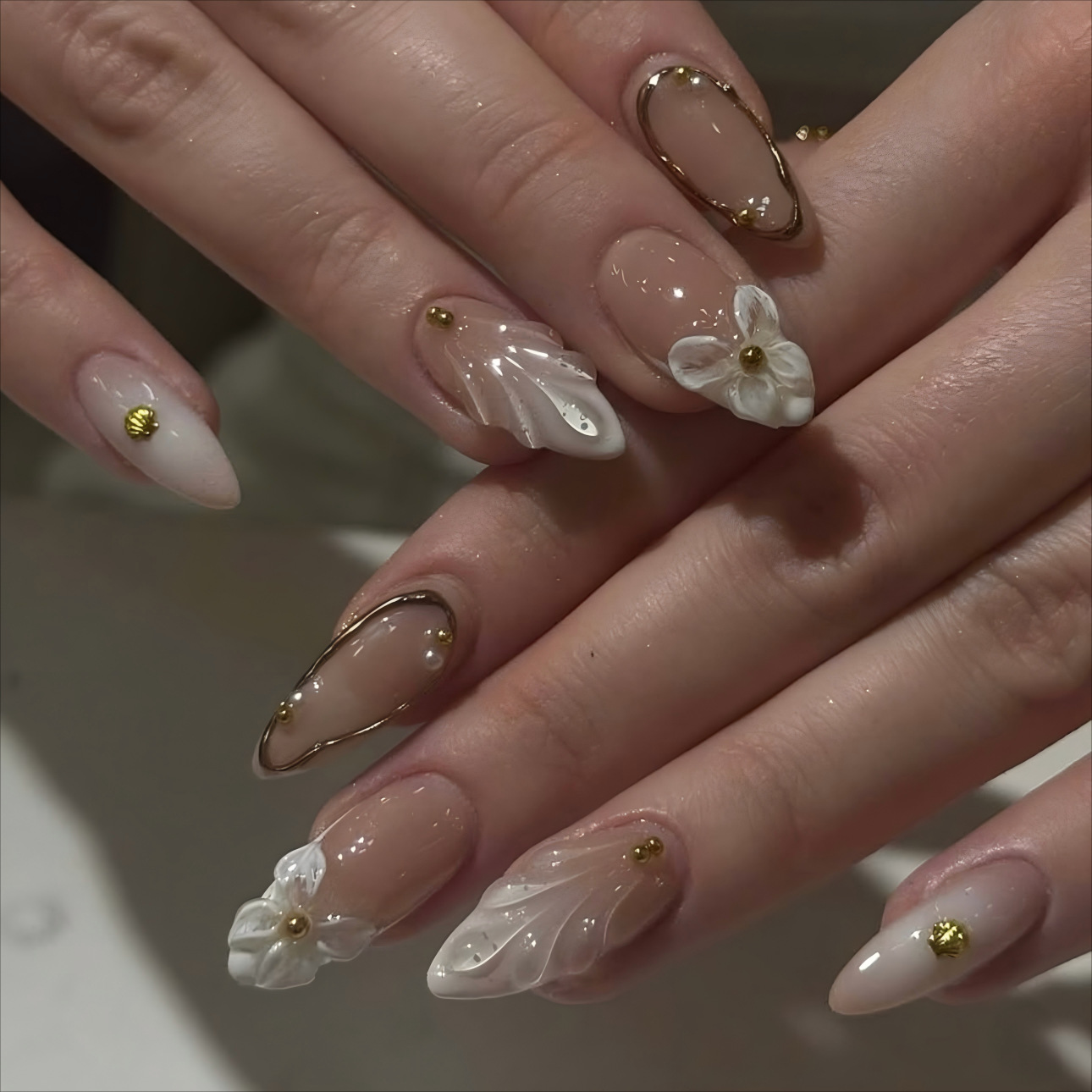 3D fake nails for women girls  - Pressed Flower Frame avaliação e preço