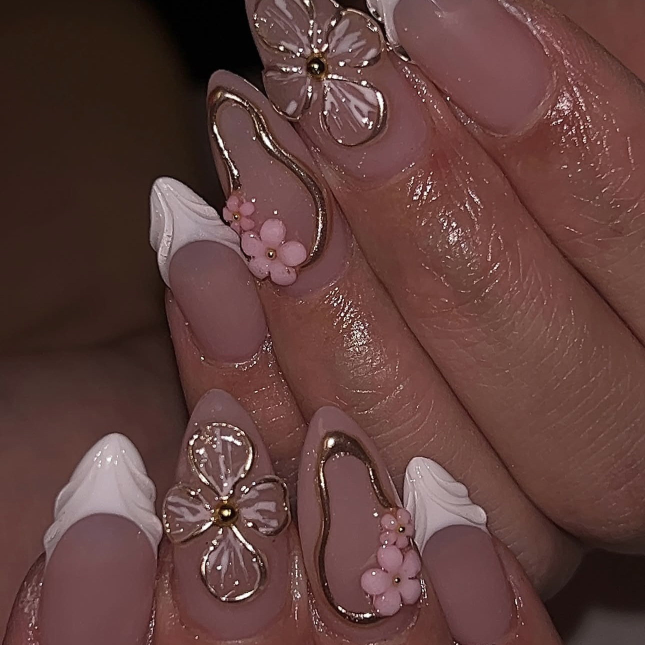 3D fake nails for women girls  - Pressed Flower Frame avaliação e preço