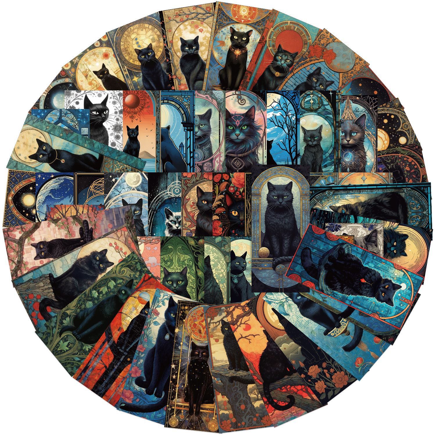 60PCS Dark Gothic Black Cat Ho - Home Decor Gothic avaliação e preço