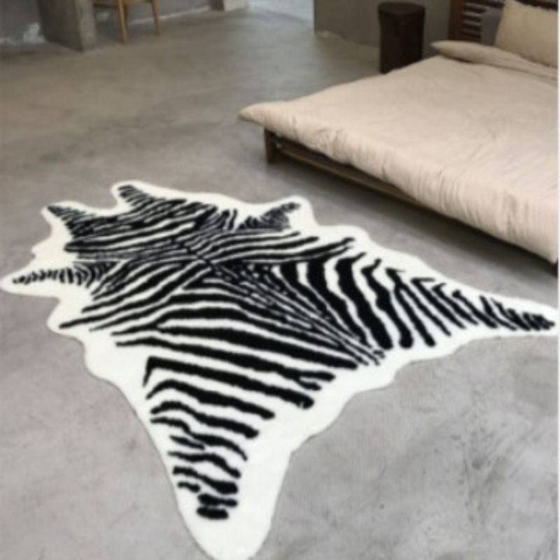Large Size Soft Faux Fur Leath - Cowhide Rug Faux avaliação e preço