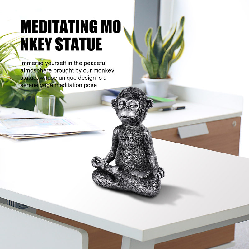 Meditating Monkey Statue Resin - Home Decor Living avaliação e preço