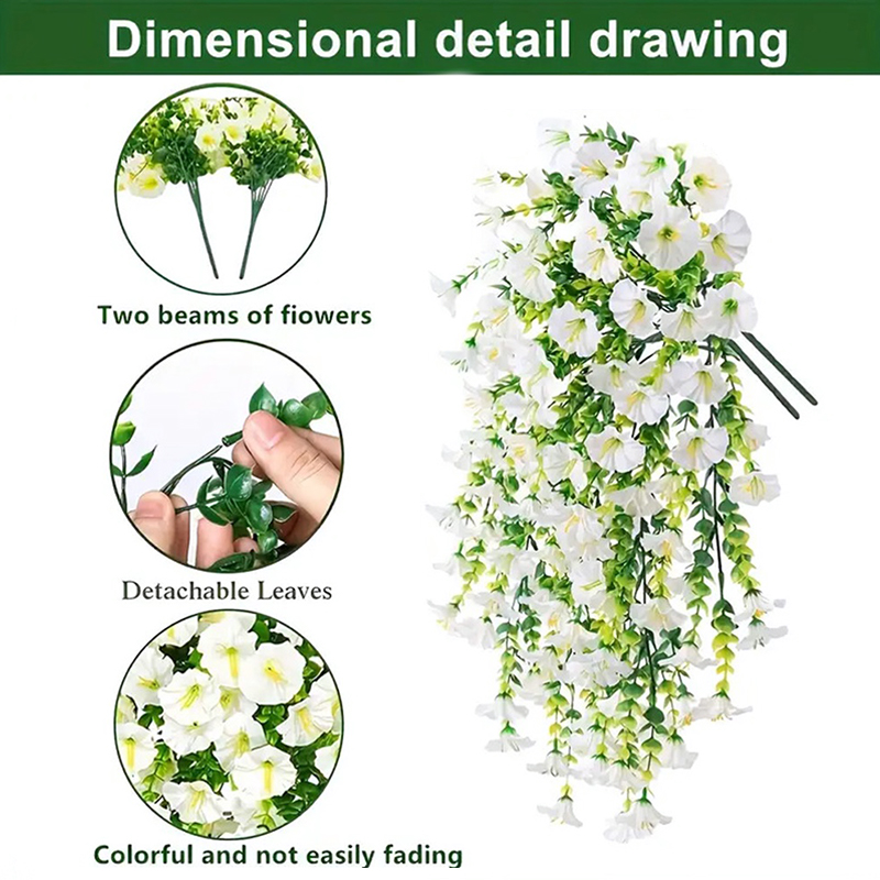 (Ce14)Artificial Morning Glory - Home Decor Rattan avaliação e preço