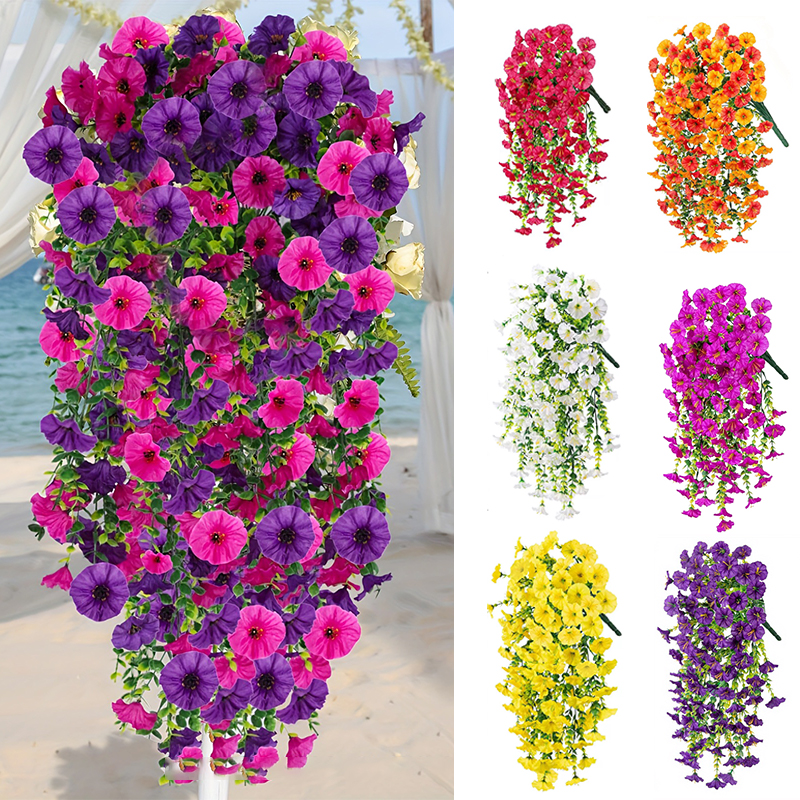 (Ce14)Artificial Morning Glory - Home Decor Rattan avaliação e preço