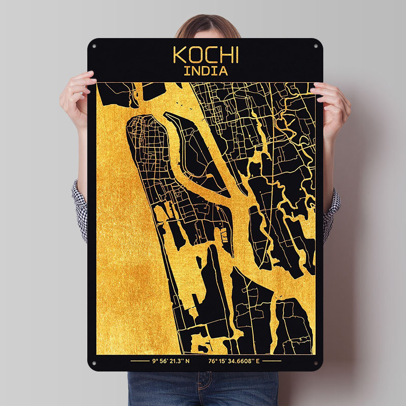 Kochi Kerala India Printed Pos - Home Decor Kochi avaliação e preço