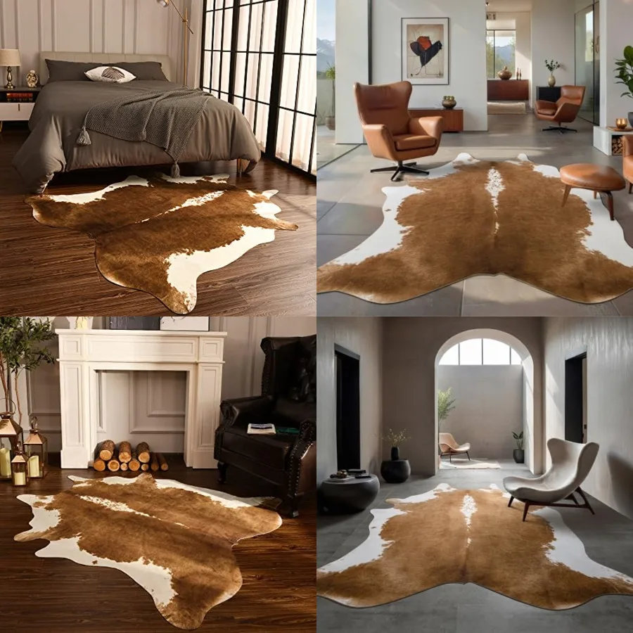 Premium Faux Cowhide Rug, Cow  - Cowhide Rug Faux avaliação e preço