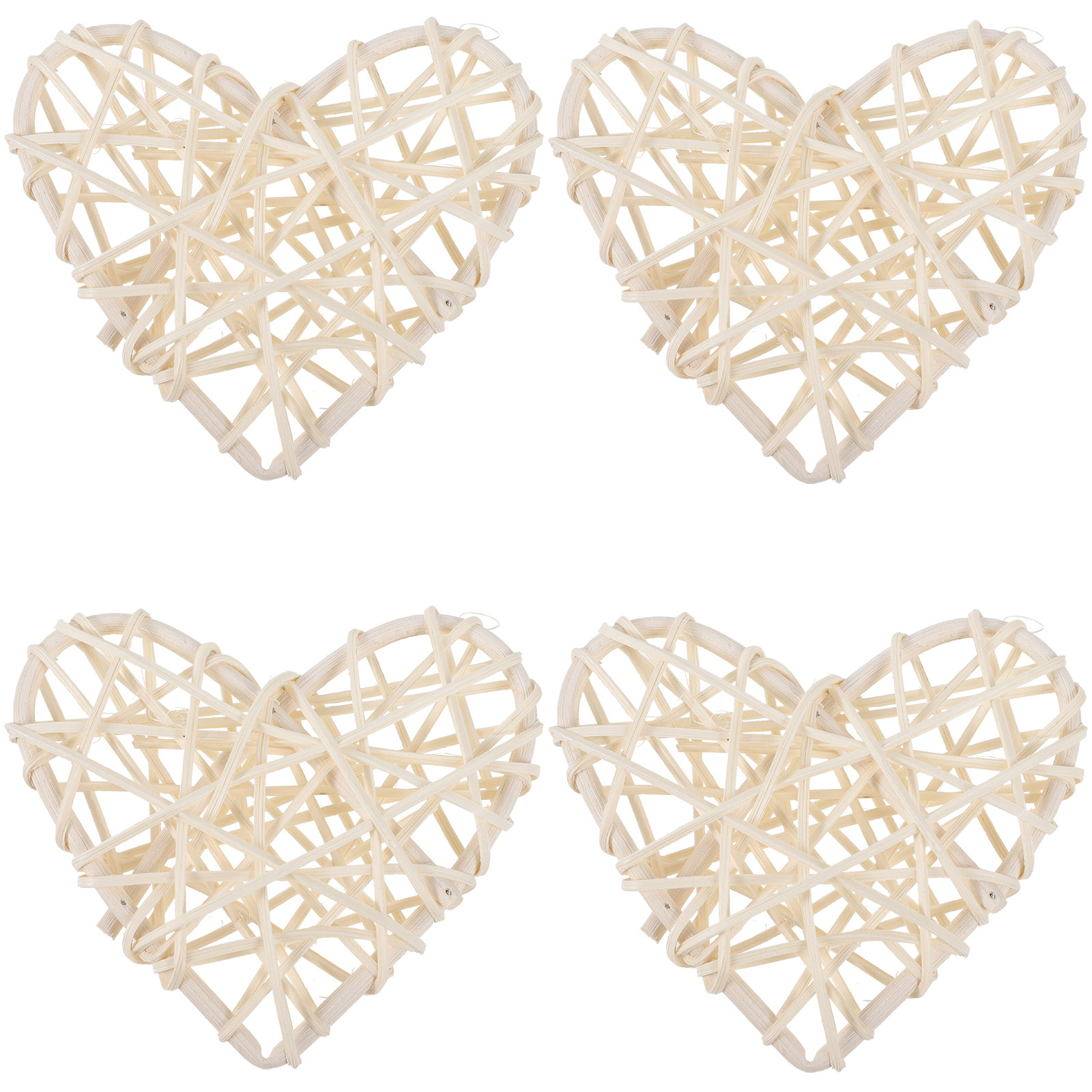 4Pcs Rattan Heart Shape Hangin - Home Decor Rattan avaliação e preço
